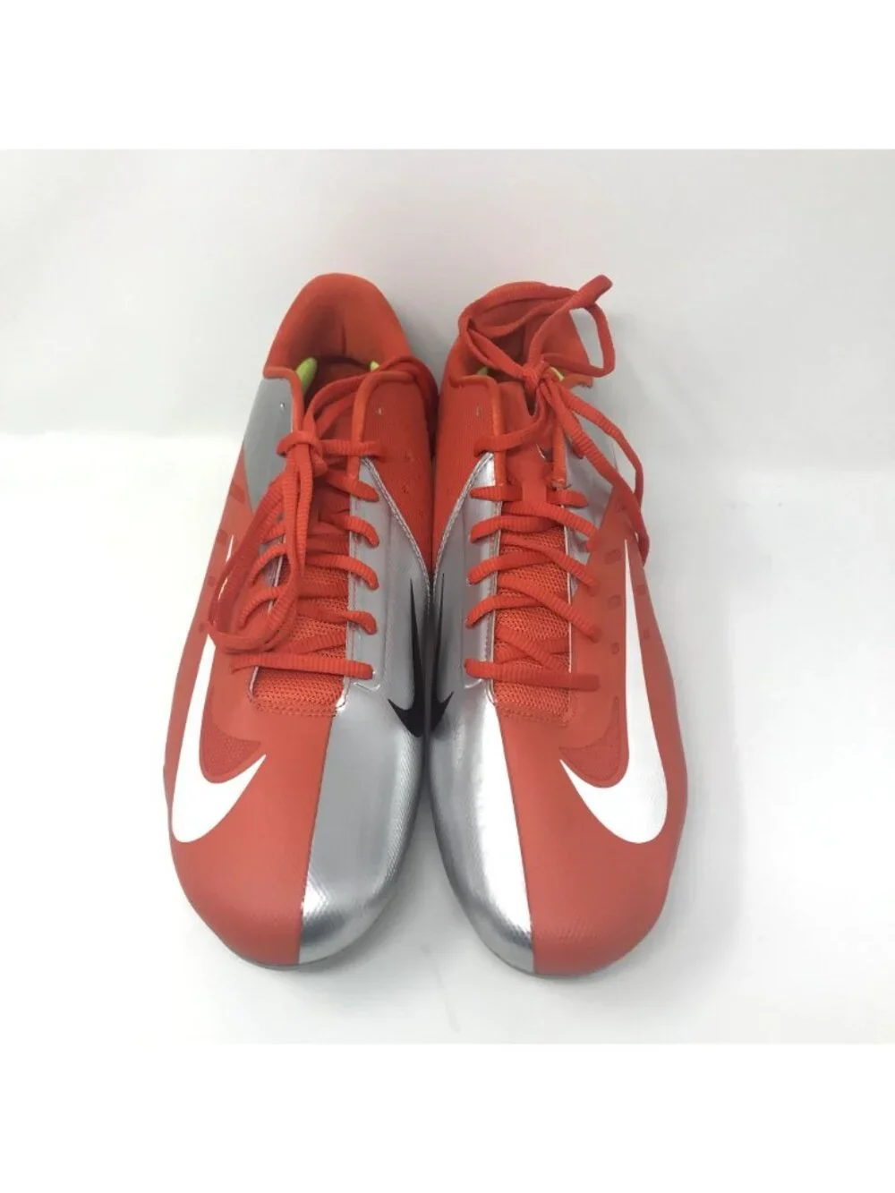 Nike Hyperfuse Orange Silver Football Cleats Shoes Size 14.5